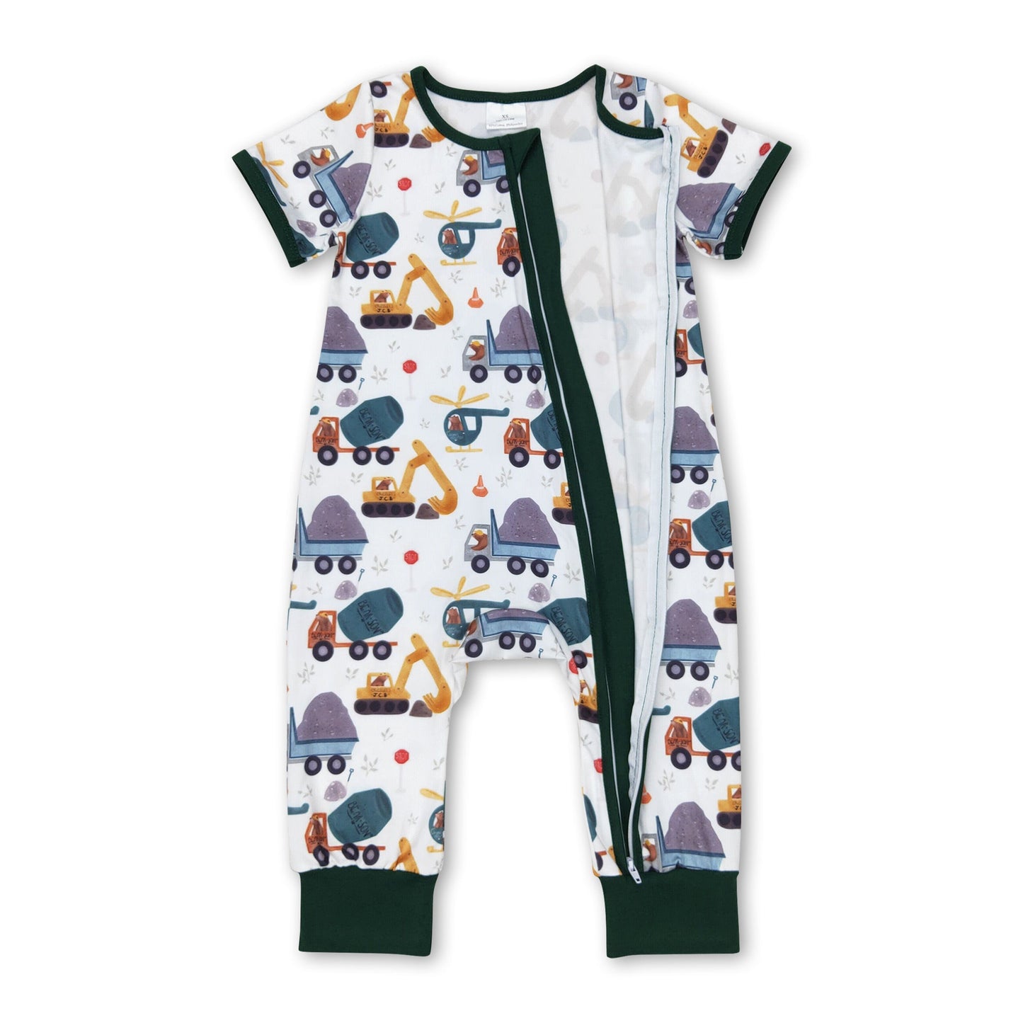 Kurzarm Strampler für Babyjungen mit Reißverschluss