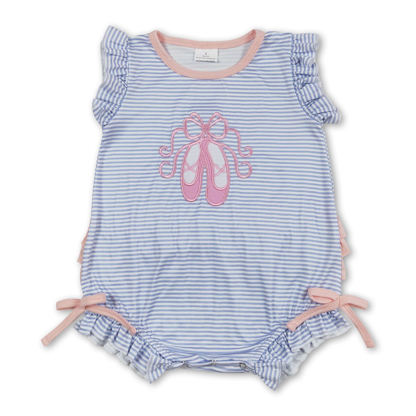 Pinke Tanzschuhe mit Rüschenärmeln Strampler für Baby-Mädchen