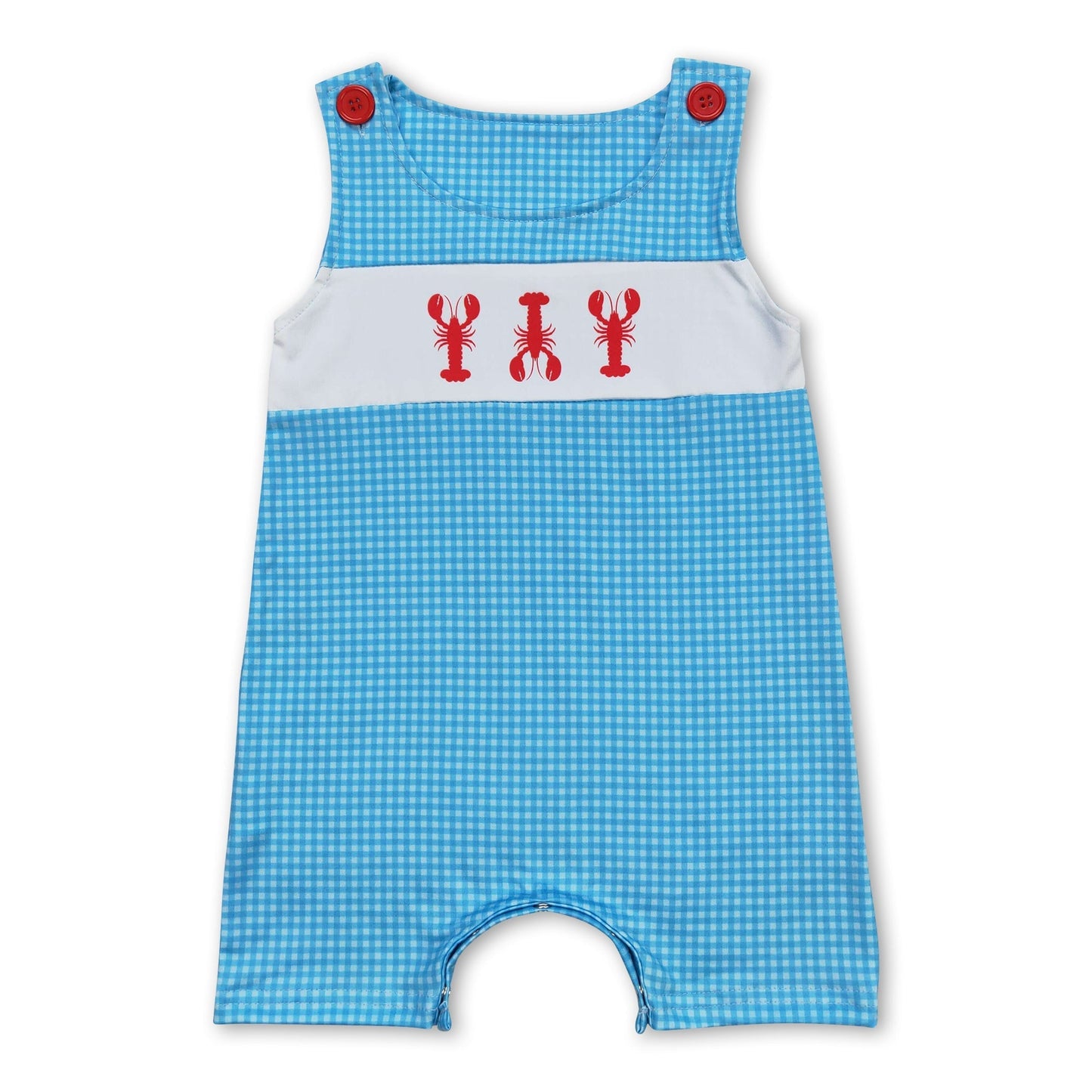 Ärmelloser Baby-Strampler für Jungen mit Flusskrebsmotiv für den Sommer
