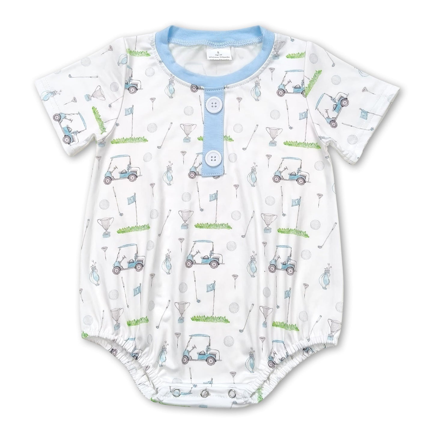 Kurzarm-Golf-Strampler für Baby-Jungen, Sommer