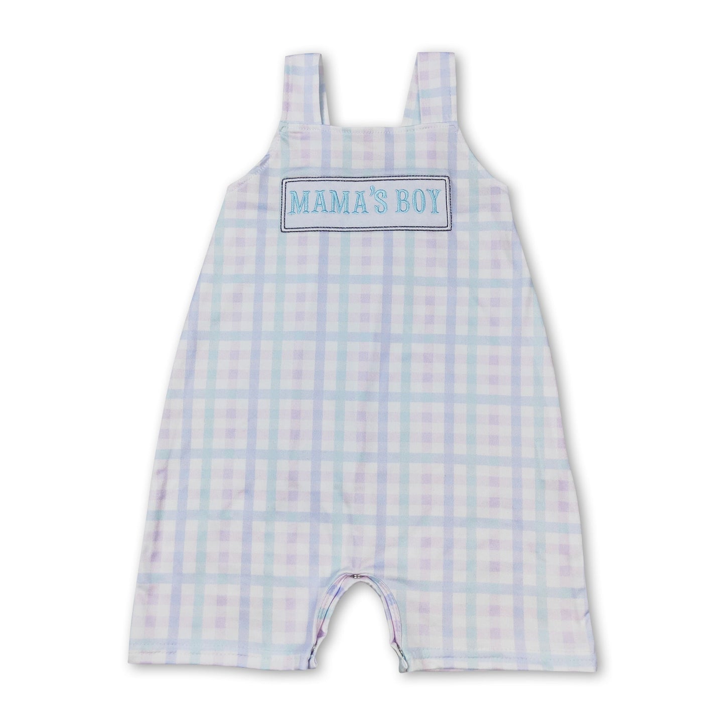 Mama's Boy karierter Baby-Strampler zum Muttertag