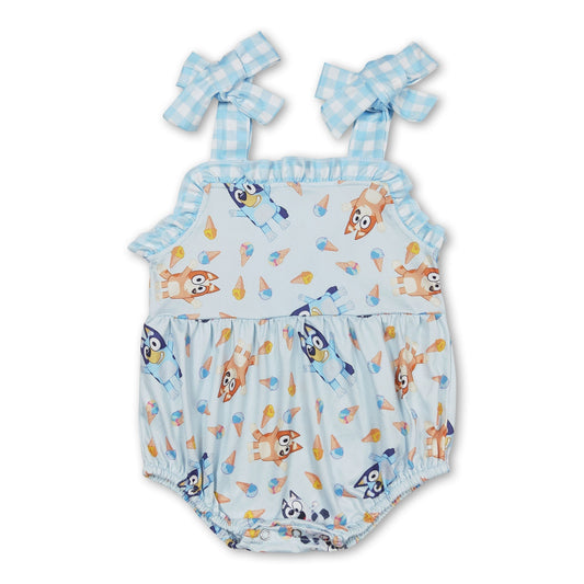 Träger-Hundeeis-Strampler für Baby-Mädchen, Sommer