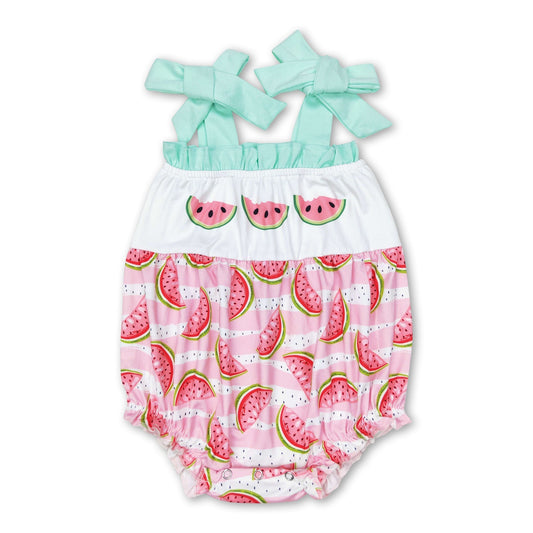 Träger gestreifter Wassermelone Strampler für Baby Mädchen