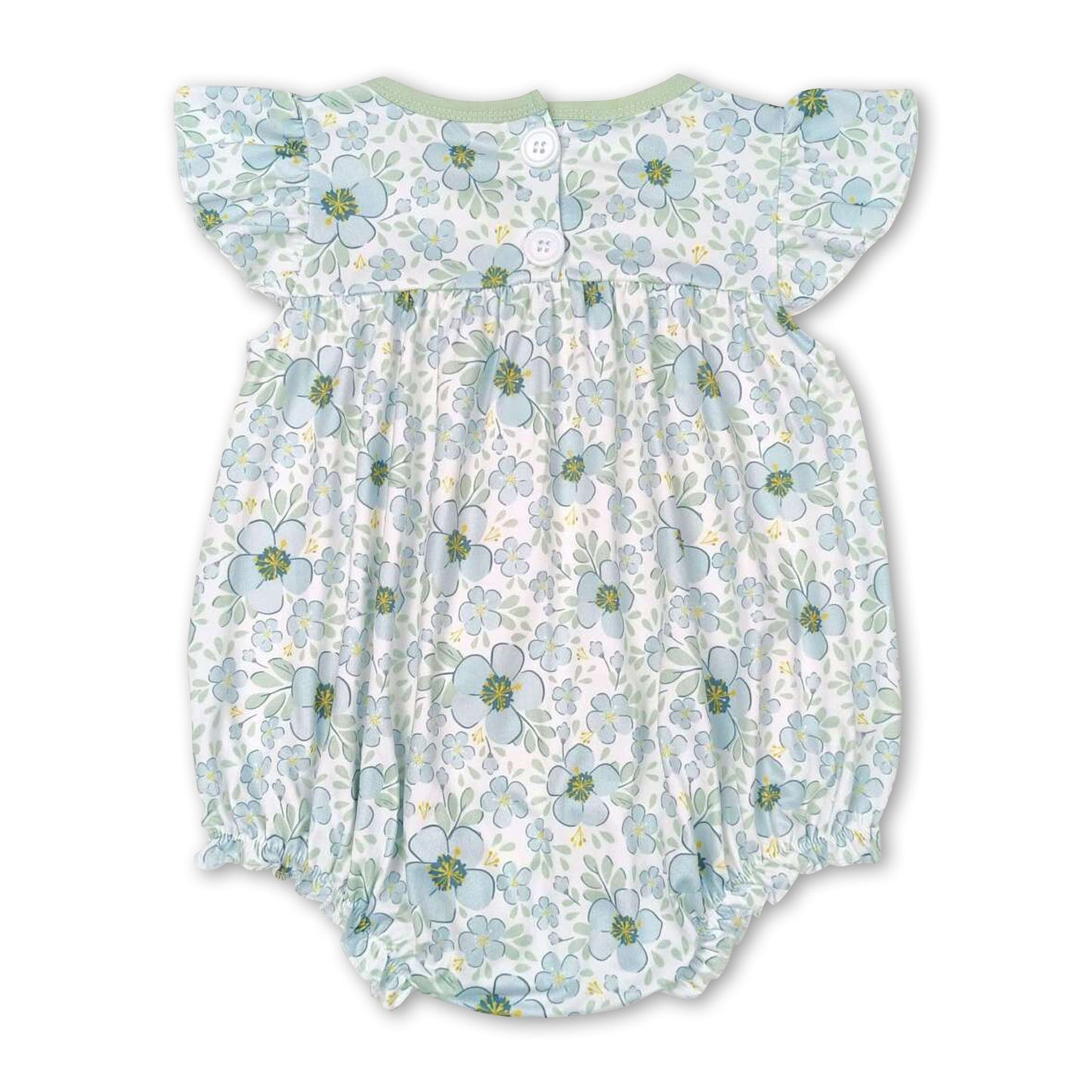 Blumen-Strampler für Baby-Mädchen mit flatternden Ärmeln für den Sommer