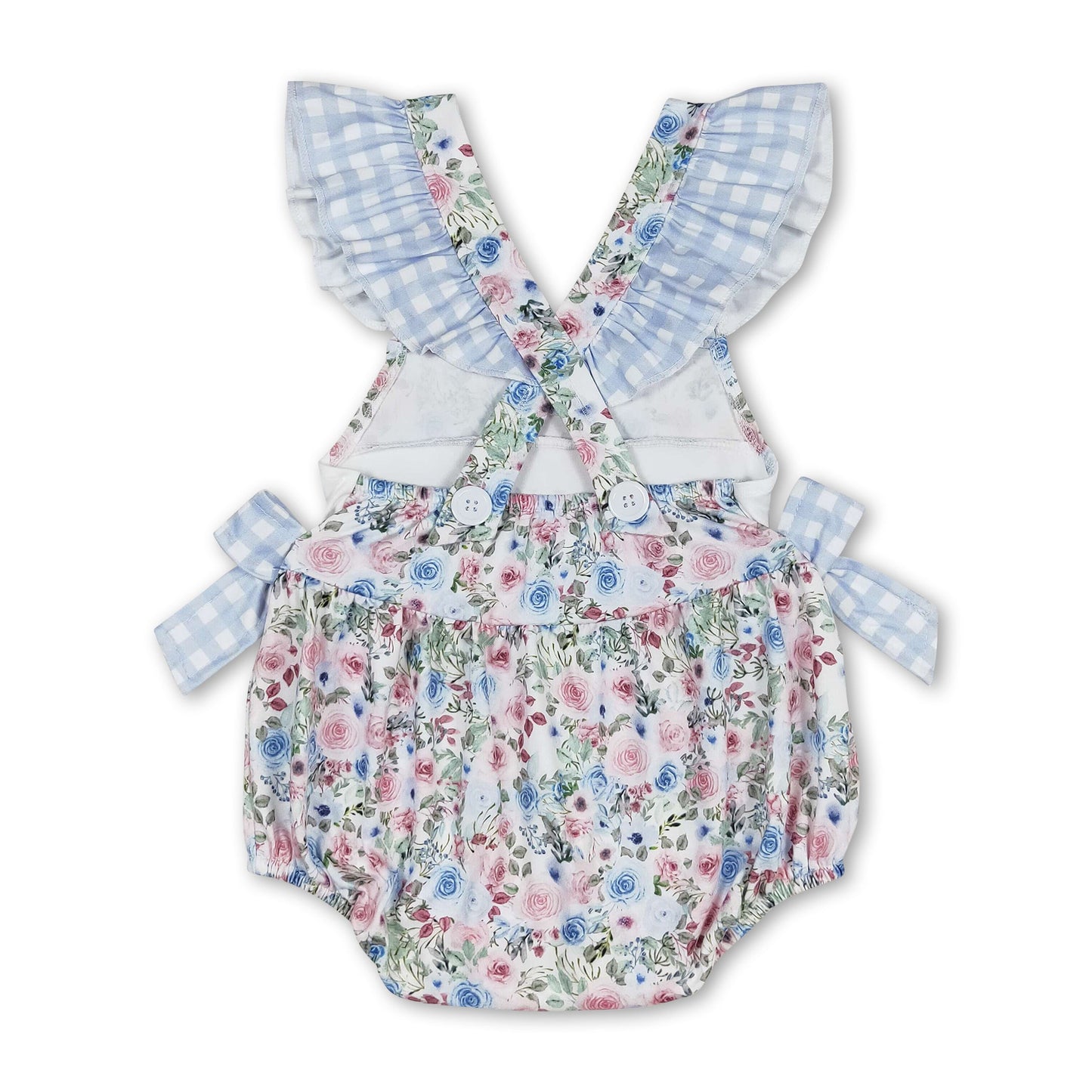 Baby-Strampler „Daddy's Girl“ mit Blumenmuster und Flügelärmeln