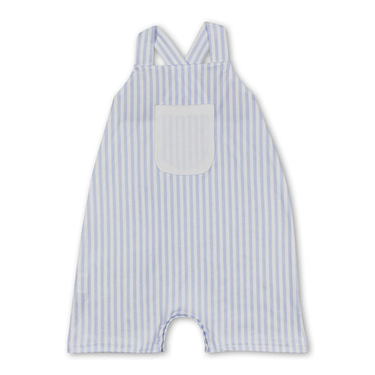 Strampler für Babyjungen, Sommer, gestreift, mit Taschen