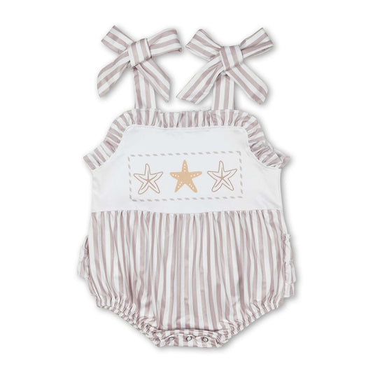 Träger Seestern Baby Mädchen Rüschen Sommer Strampler