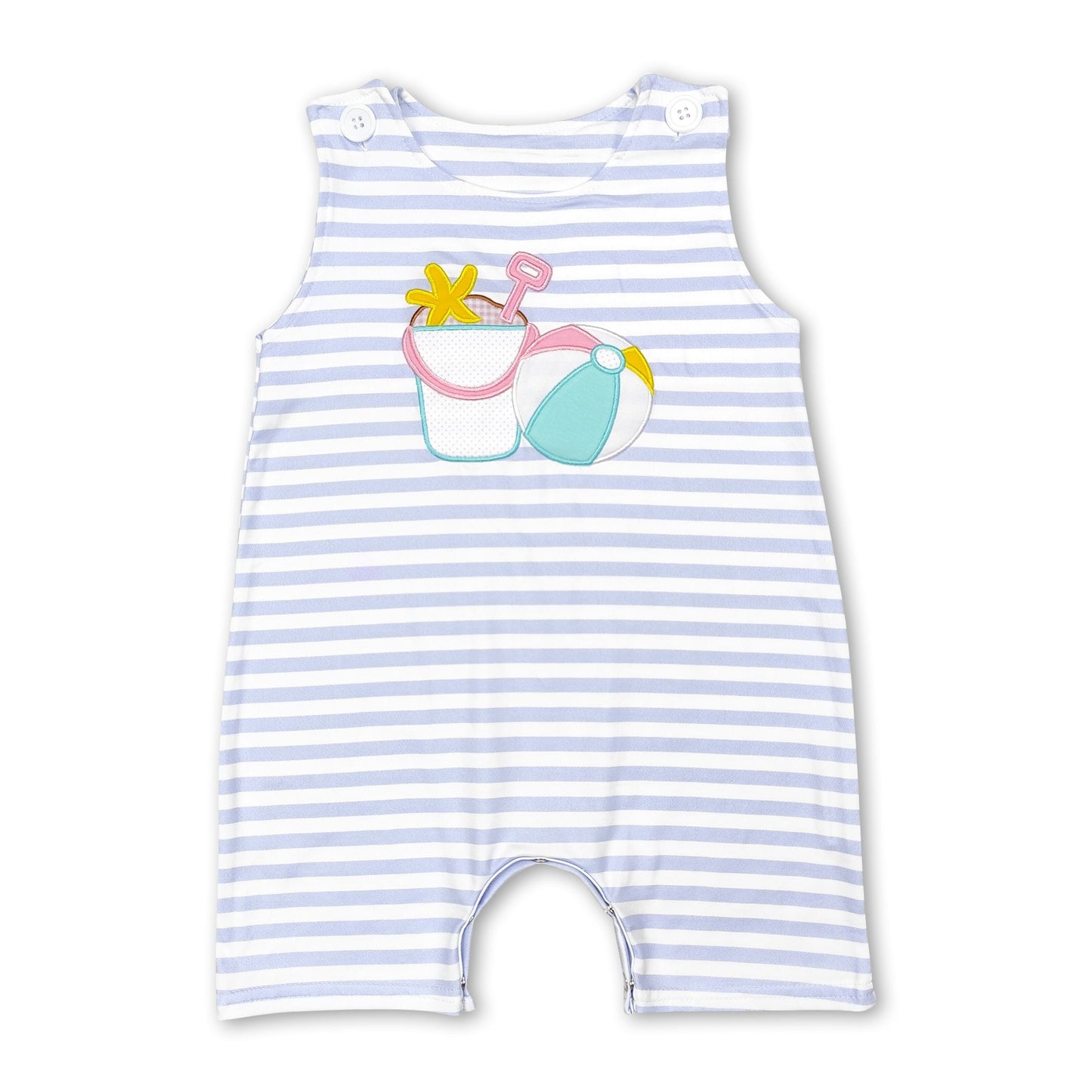 Ärmelloser gestreifter Baby-Strampler für Jungen, Sommer, Strand