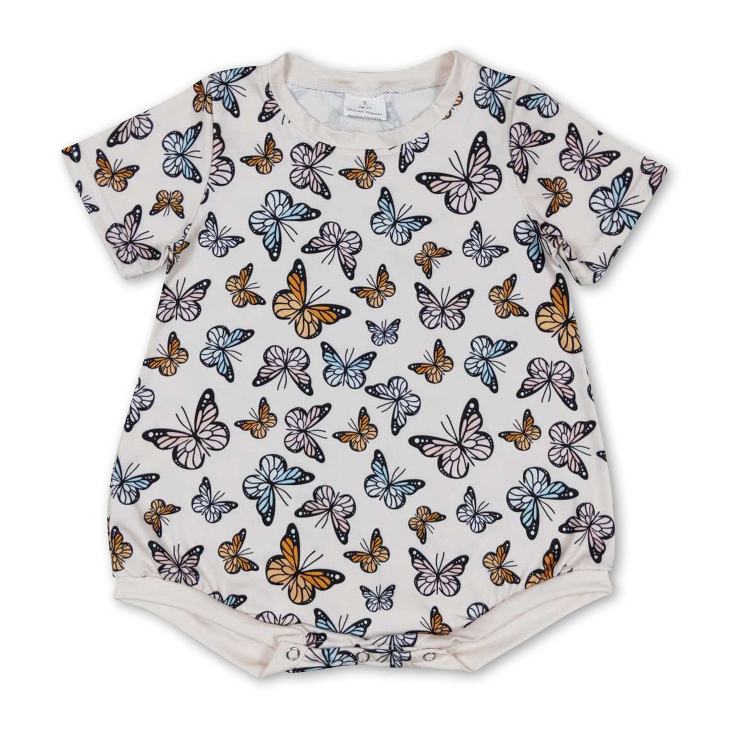 Kurzärmeliger Schmetterlings-Baby-Mädchen-Strampler