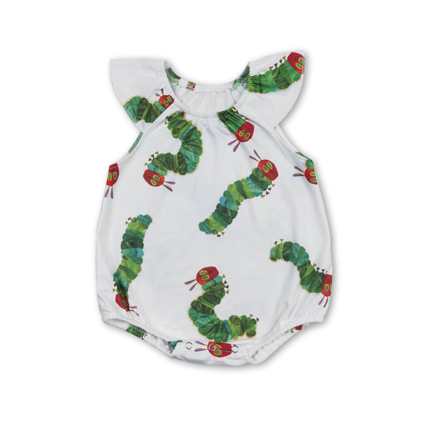 Flutterärmel Raupen-Strampler für Baby-Mädchen, Sommer
