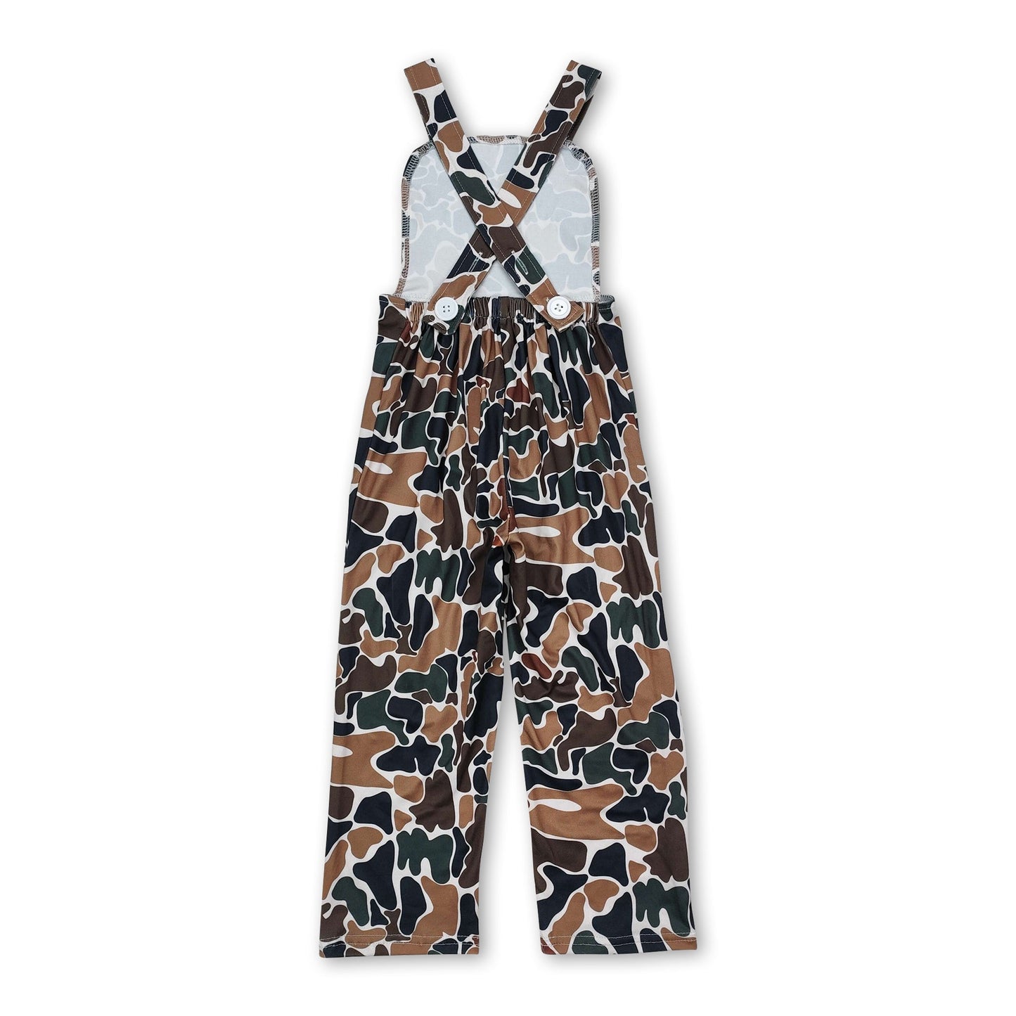 Trägerlatzhose dunkles Camo-Muster für Baby-Jungen, Jagd