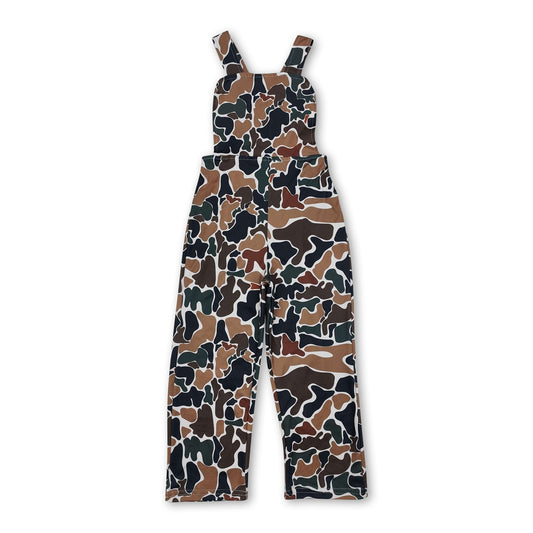 Trägerlatzhose dunkles Camo-Muster für Baby-Jungen, Jagd
