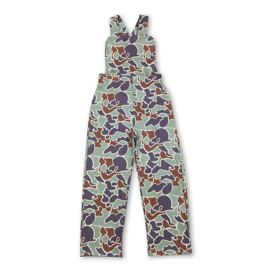 Träger-Overall für Baby-Jungen, mintfarbenes Camouflage, Jagd