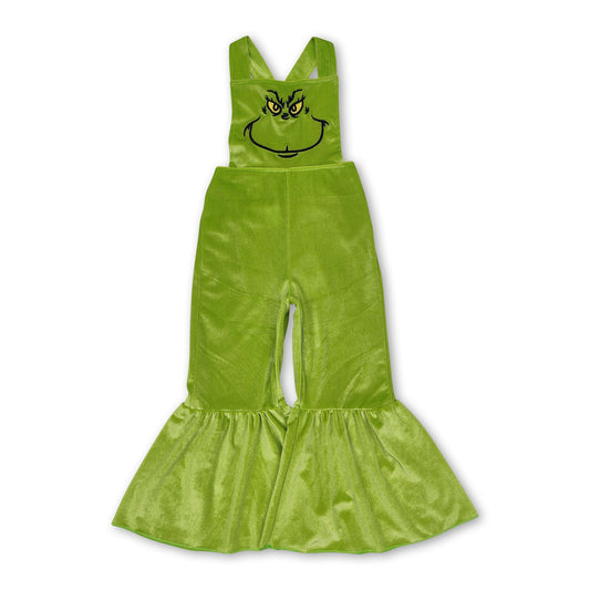 Trägerhose grün Gesicht Kinder Mädchen Weihnachts-Schlaghosen-Overall