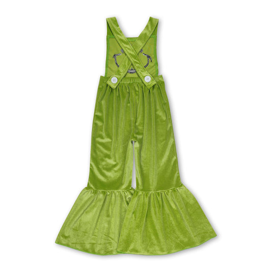 Trägerhose grün Gesicht Kinder Mädchen Weihnachts-Schlaghosen-Overall