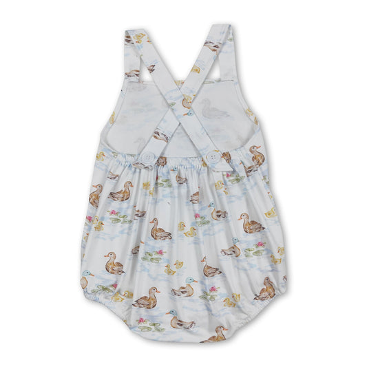 Träger-Strampler für Baby-Jungen mit Enten-Print für den Sommer
