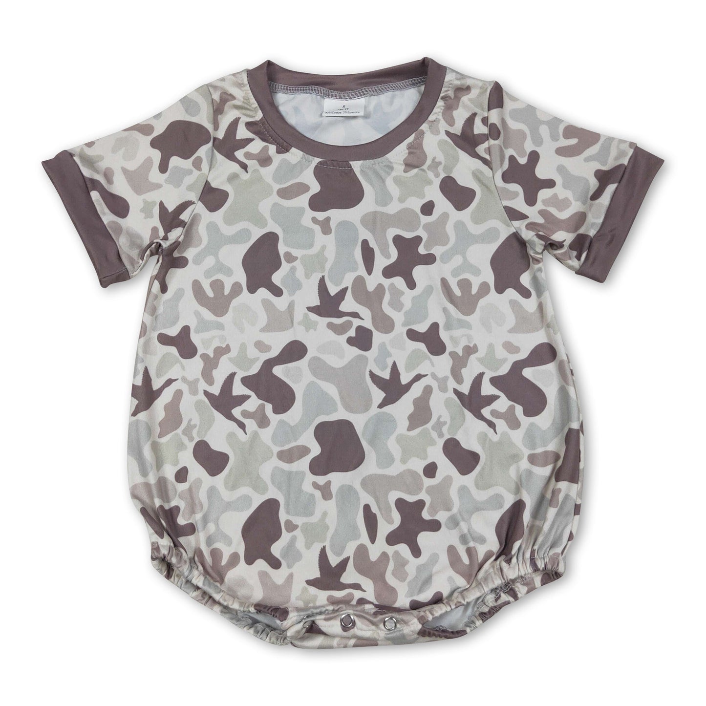 Kurzarm Enten-Tarnmuster Baby Jungen Sommer Strampler