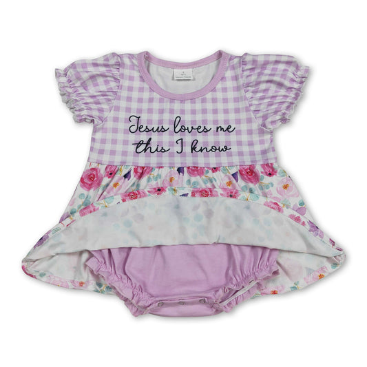 Jesus liebt mich, das weiß ich, Blumen-Strampler für Baby-Mädchen