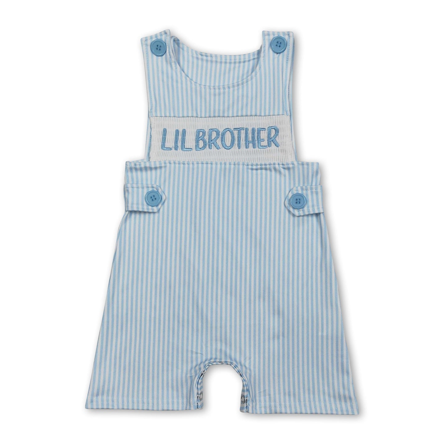 Ärmelloser gestreifter kleiner Bruder Baby Strampler