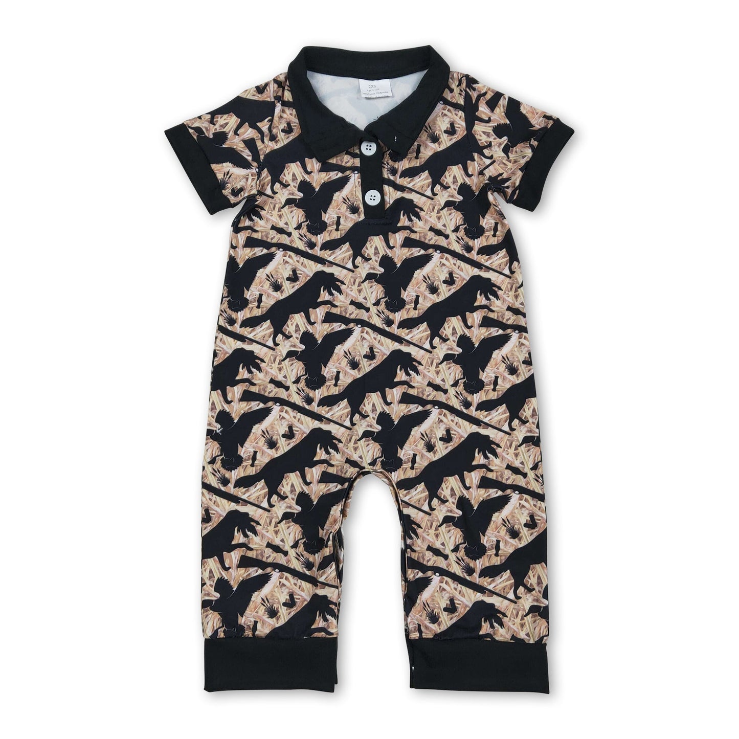 Kurzarm Camo Entenrufer Baby Jungen Polo-Strampler