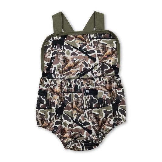 Träger Jagdhund Camouflage Baby Strampler für den Sommer