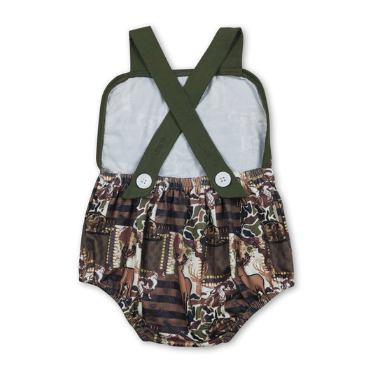 Träger Reh Streifen Camouflage Baby Strampler Sommer