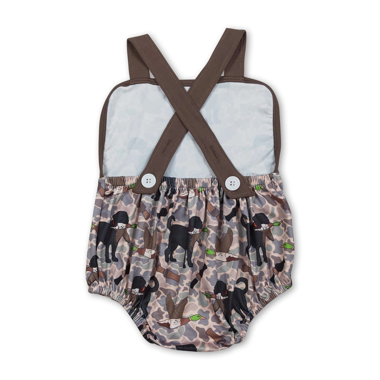Träger Hund Ente Camo Baby Jungen Sommer Strampler