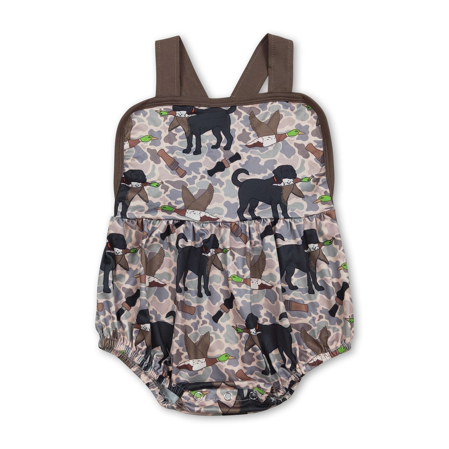 Träger Hund Ente Camo Baby Jungen Sommer Strampler