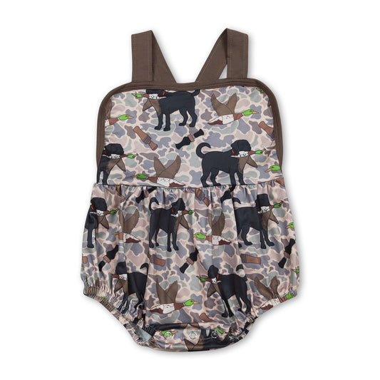 Träger Hund Ente Camo Baby Jungen Sommer Strampler