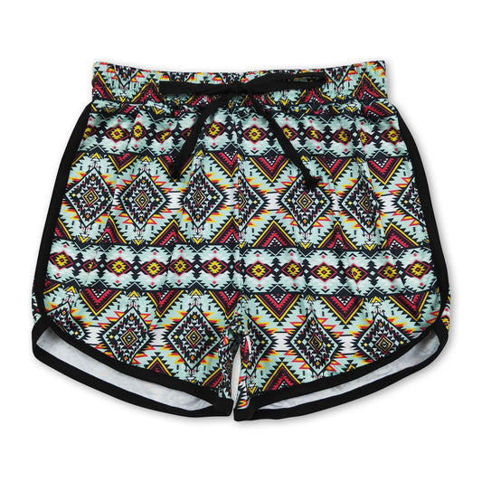 Aztec western adult women summer shorts