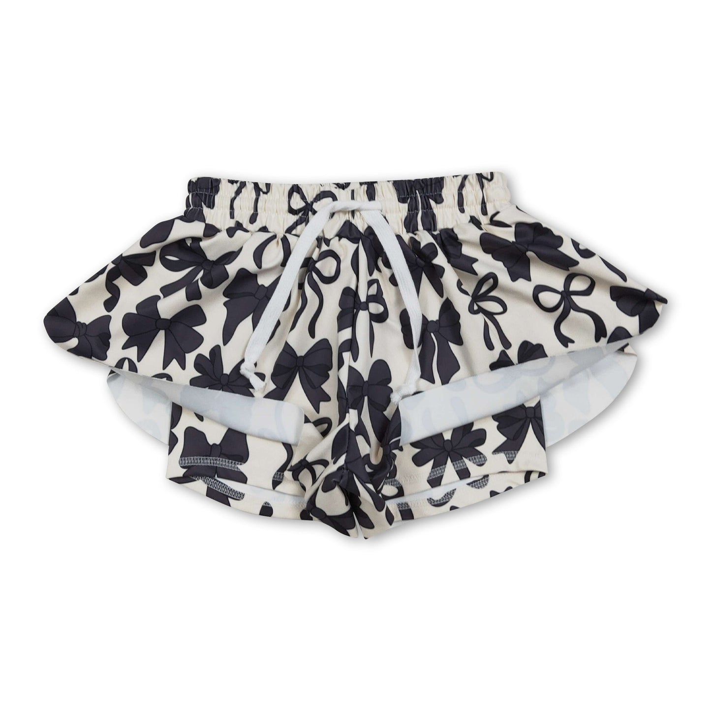 Schwarze Schleife Kinder Mädchen Sommer Active Shorts