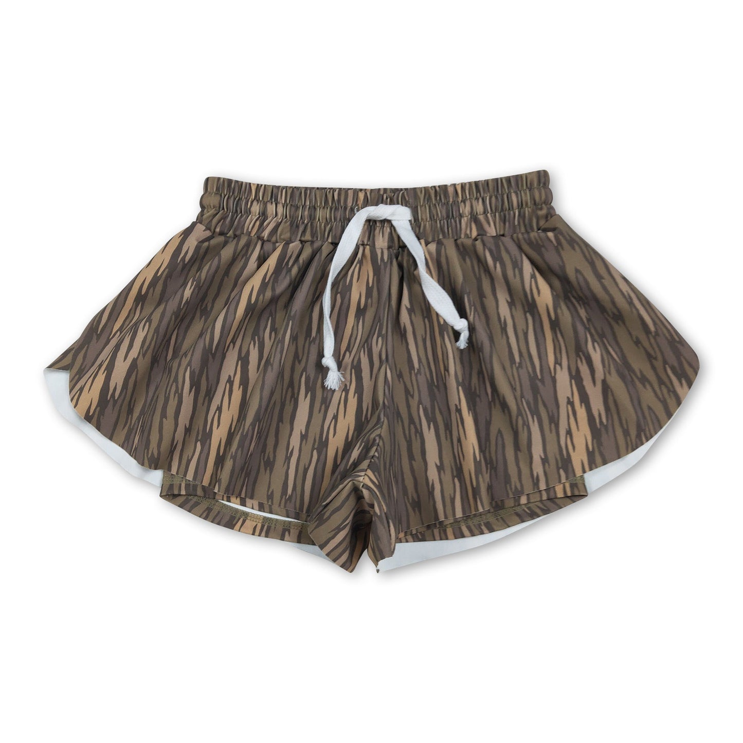 Olive Camo Kinder Mädchen Sommer Aktiv Yoga Shorts