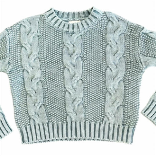 Strick-Cropped-Pullover für Mädchen