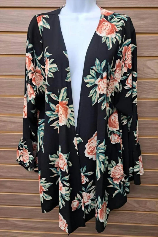 Women's Open Floral Cardigan
