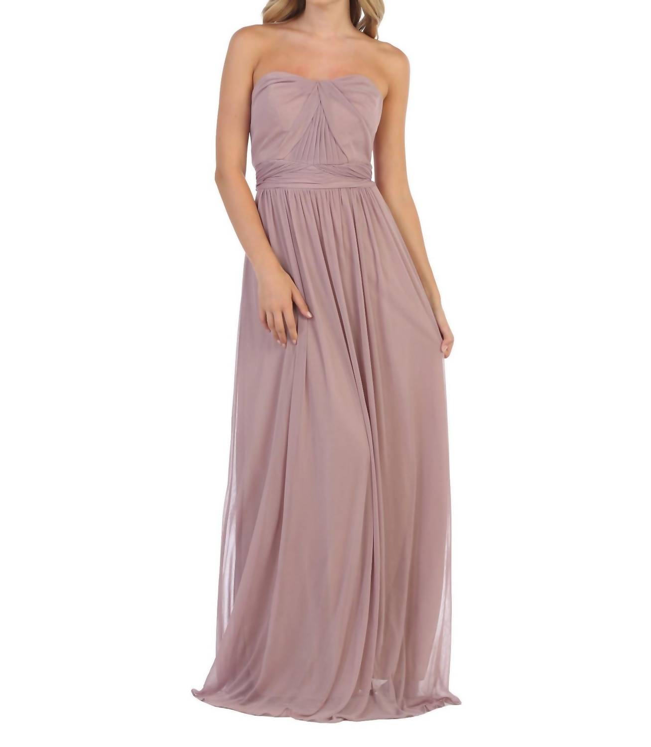 Schulterfreies Abendkleid