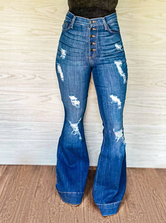 Die Shiner High-Waisted Flare Jeans