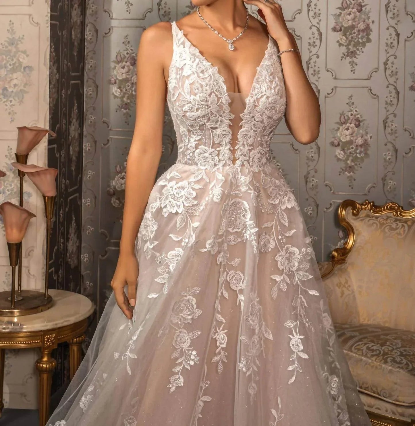 Luciana A-line Lace Dress