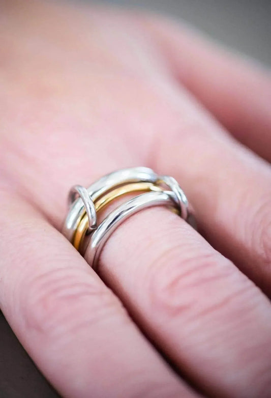 Women's Greece Two-tone Spinelli Ring
