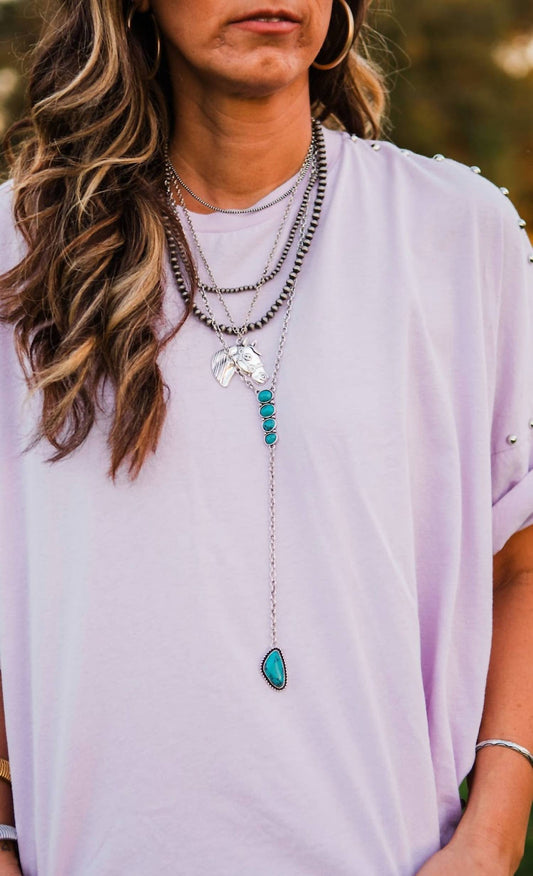 Women's Juniper Burnished Lariat Necklace