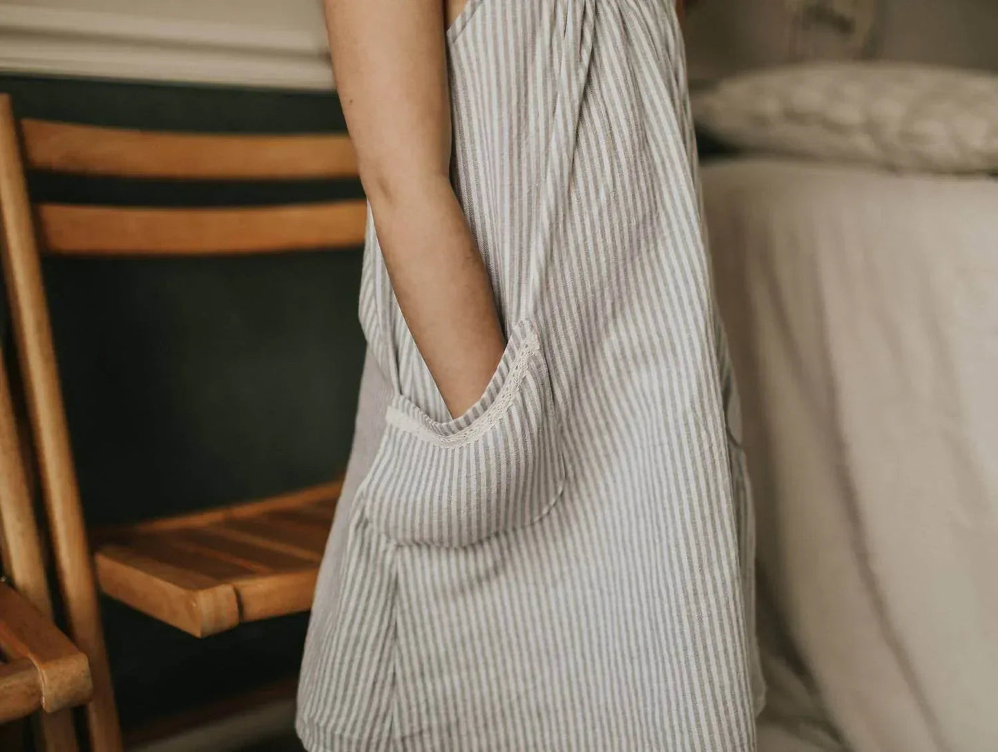 Yoke Dress With Pockets