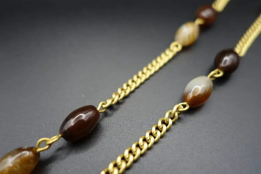 Damen-Sonnenbrillenkette aus Karneol