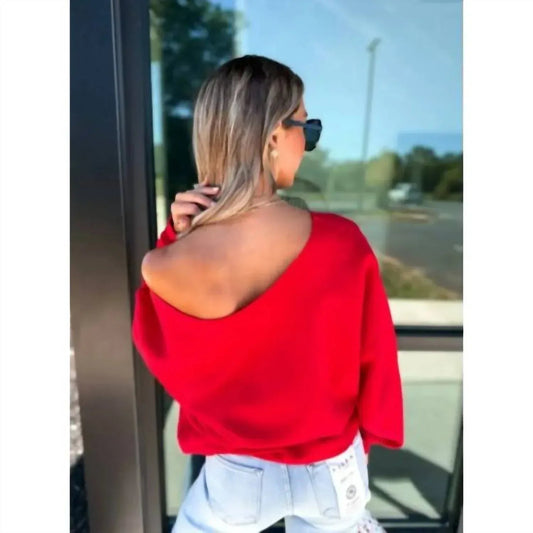 Women's Santa Baby Off Shoulder Sweatshirt