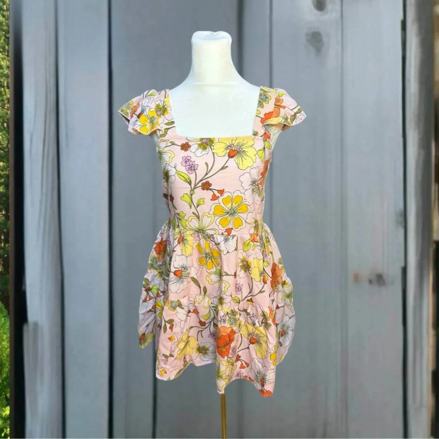 Floral Ruffle Mini Dress