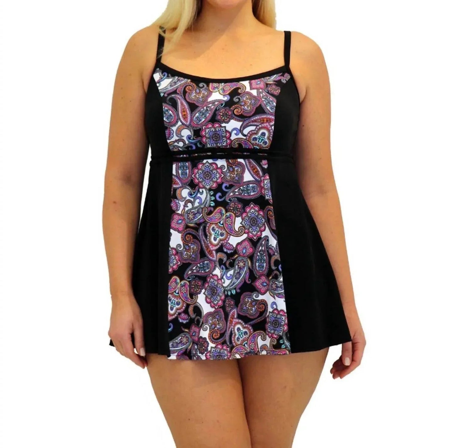 Badekleid mit Doppelschleife – Plus