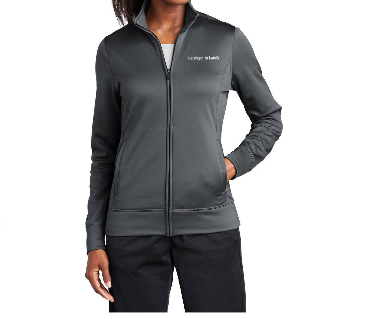 Damen Sport Top mit durchgehendem Reißverschluss