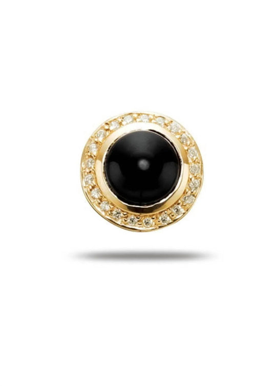 Women's Deep Eyes Onyx Button Pendant Bracelet