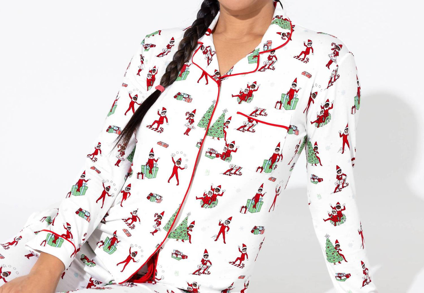 Women's The Elf On The Shelf Bamboo Pajama Set