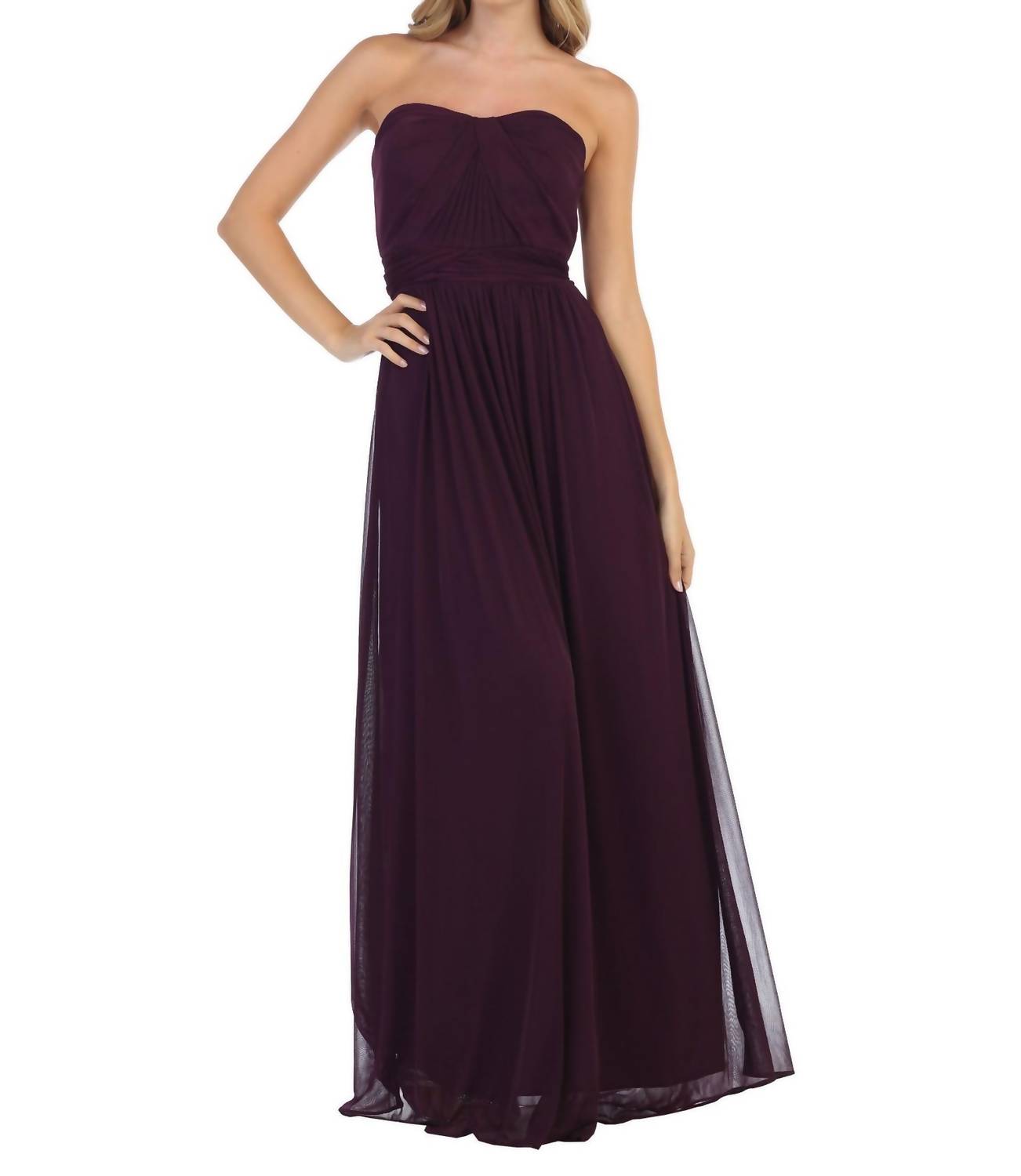 Schulterfreies Abendkleid