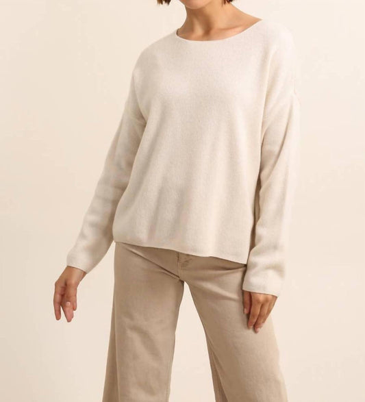 Women's Crew Neck Cashmere And Wool Sweater