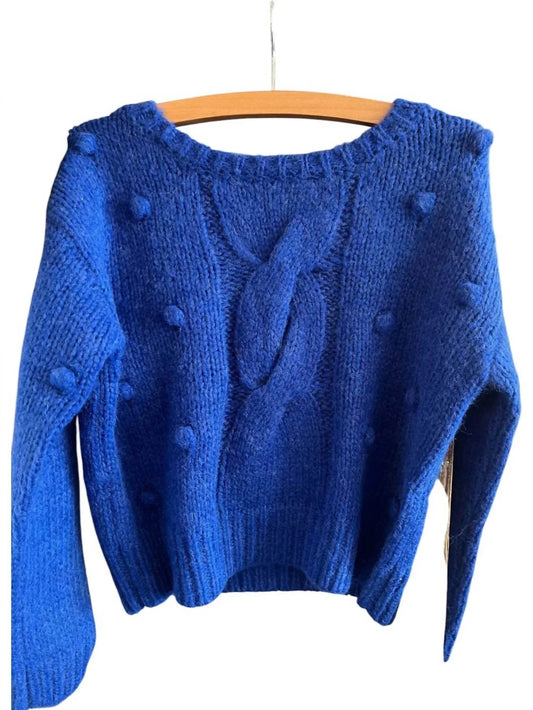 Popcorn-Zopfmuster-Pullover für Mädchen